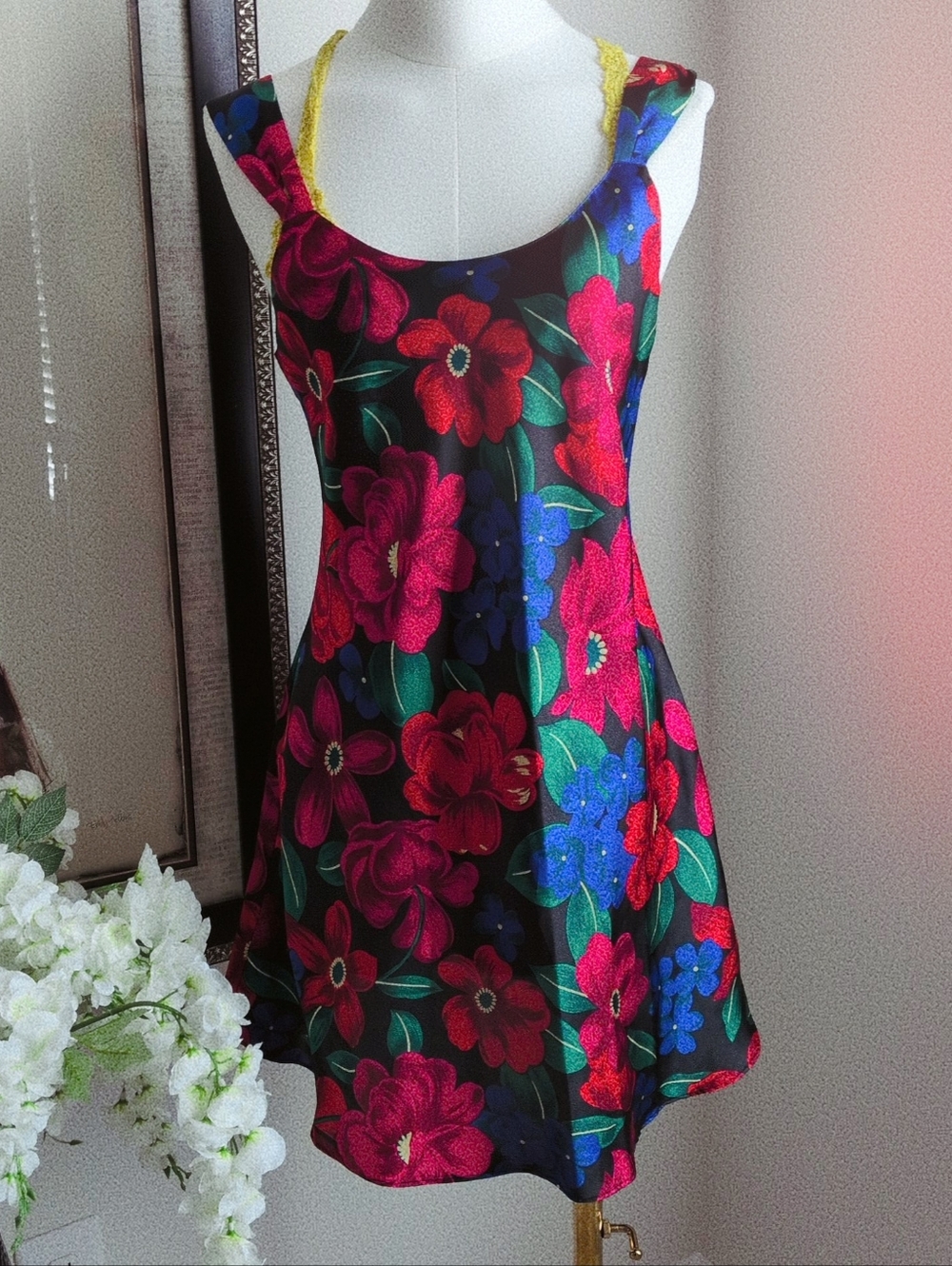 Sedu Satin Floral Slip Dress